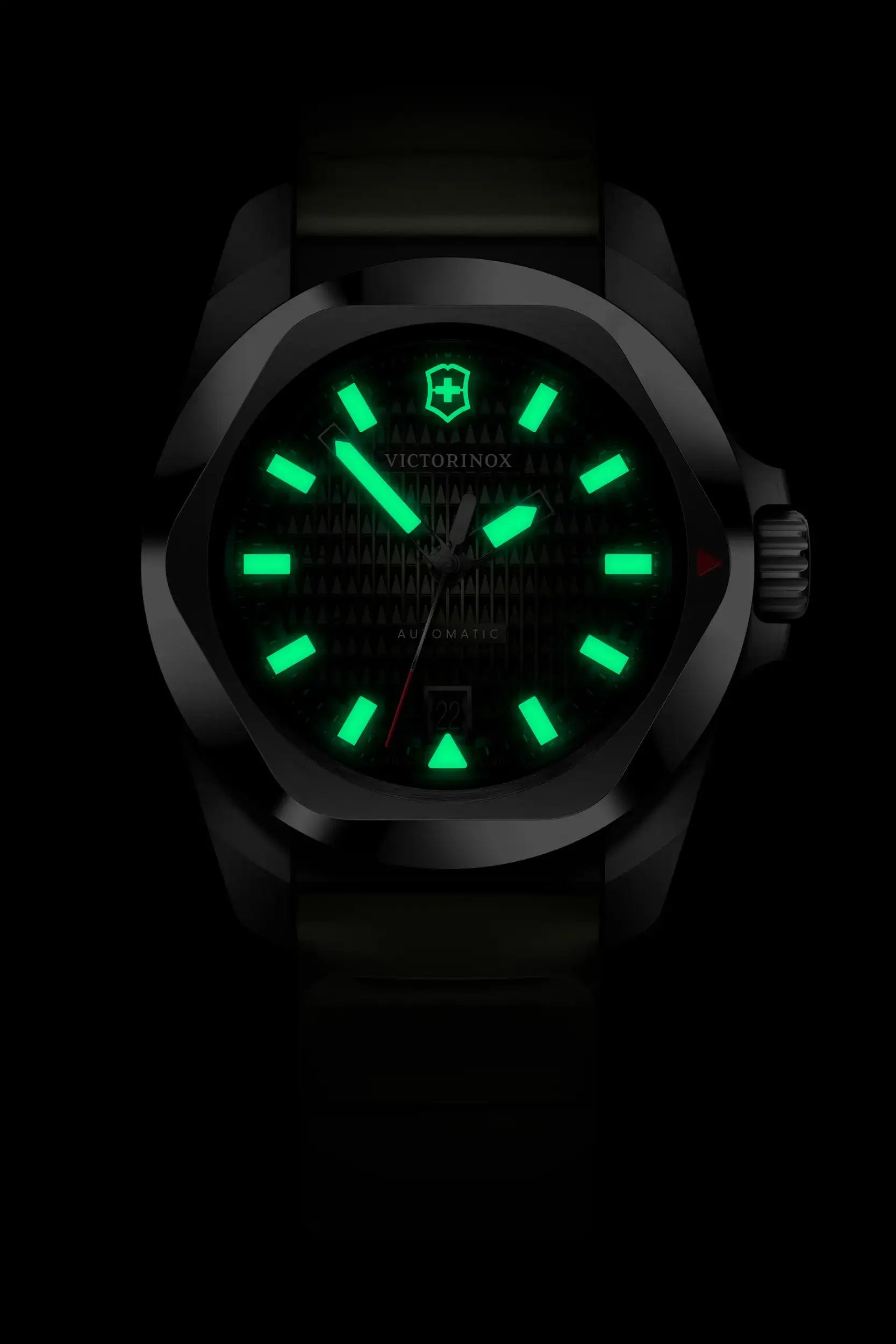 Victorinox I.N.O.X Automatic 41mm Set Green Rubber Green Dial Watch 242017.1
