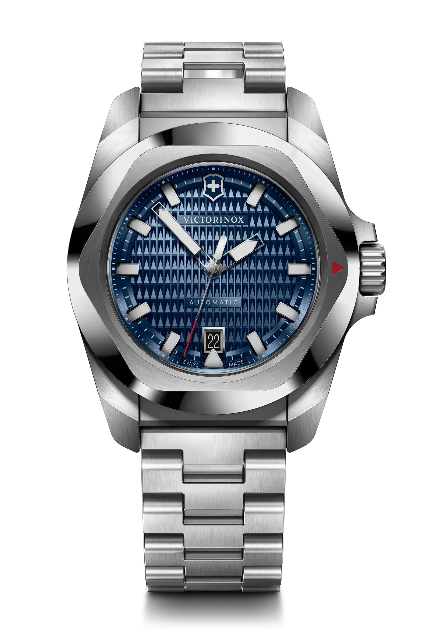 Victorinox I.N.O.X Automatic 41mm Stainless Steel Blue Black Dial Watch 242020