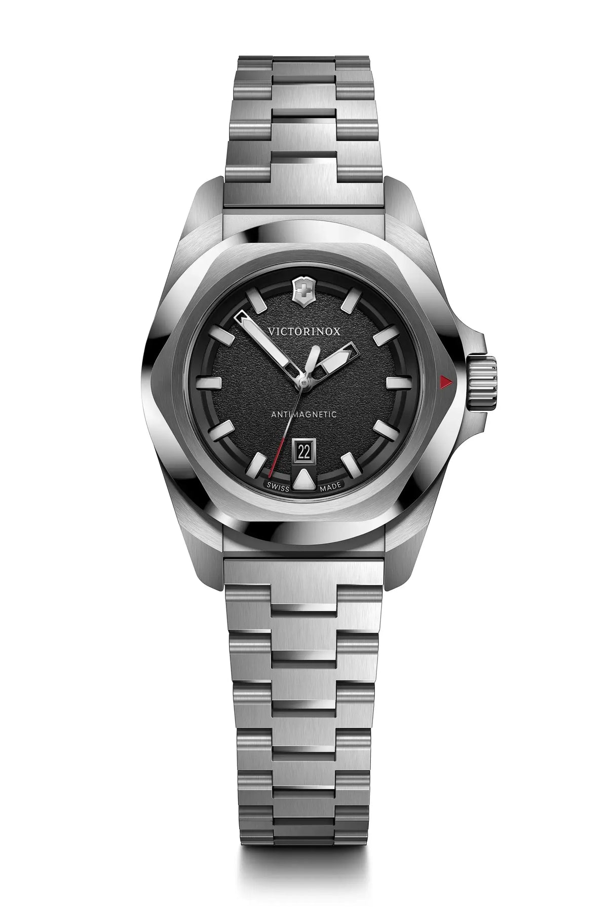 Victorinox I.N.O.X 32mm Stainless Steel Black Dial Watch 242036