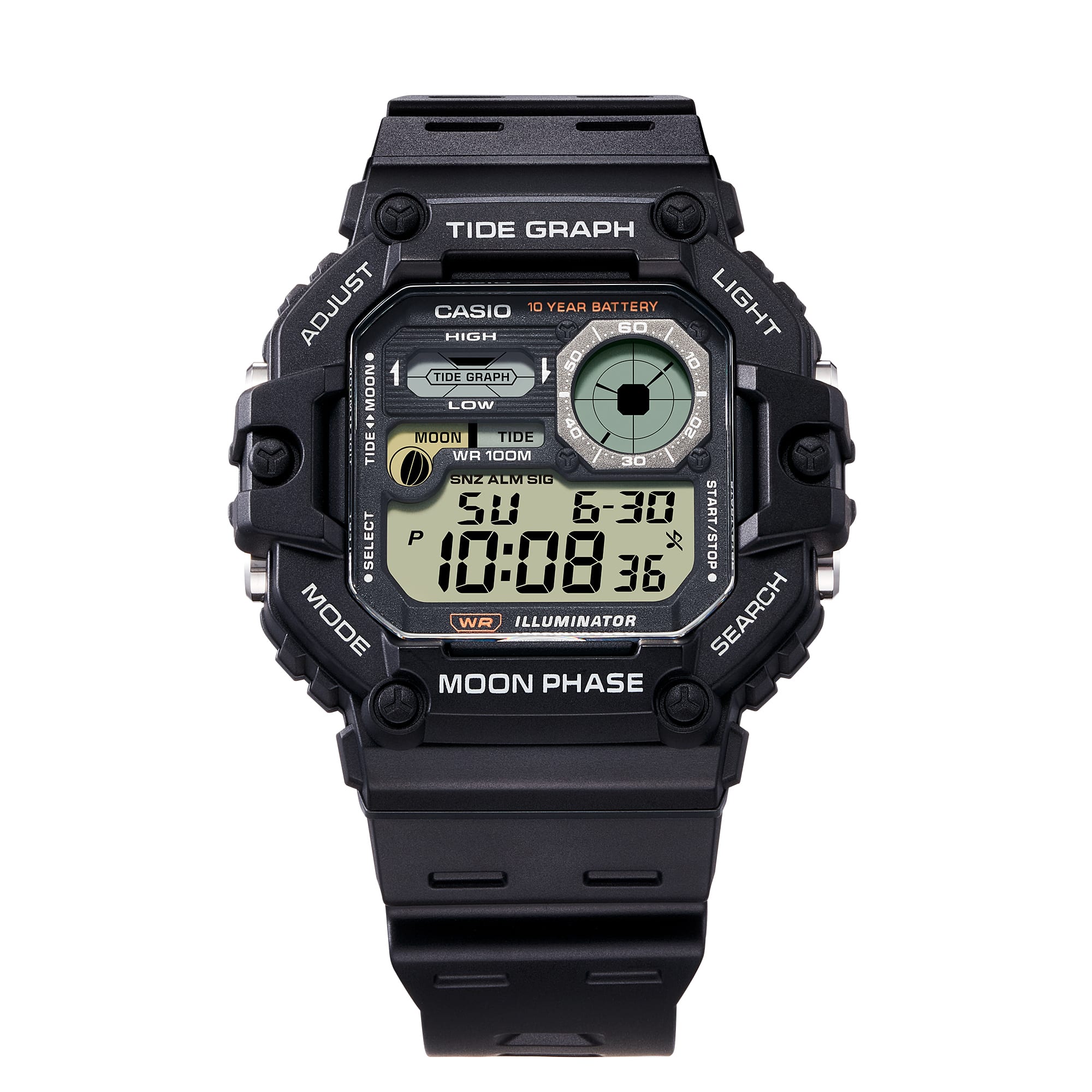 Casio Timeless Black Resin Band Watch with Precision Timekeeping WS1700H-1A