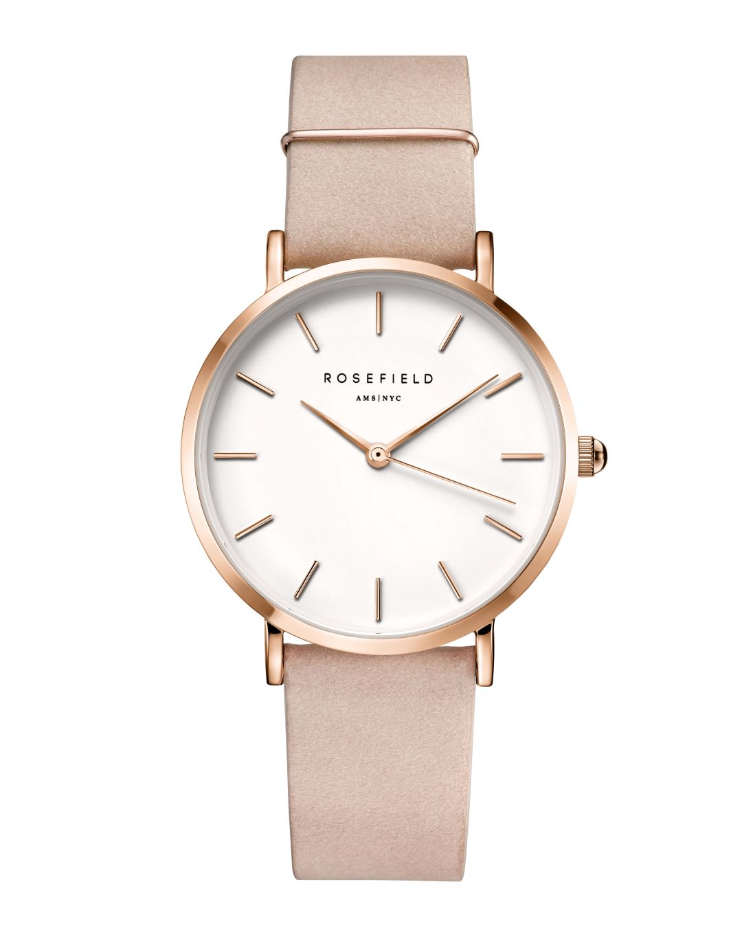 Rosefield West Village Soft Pink Rosegold Watch