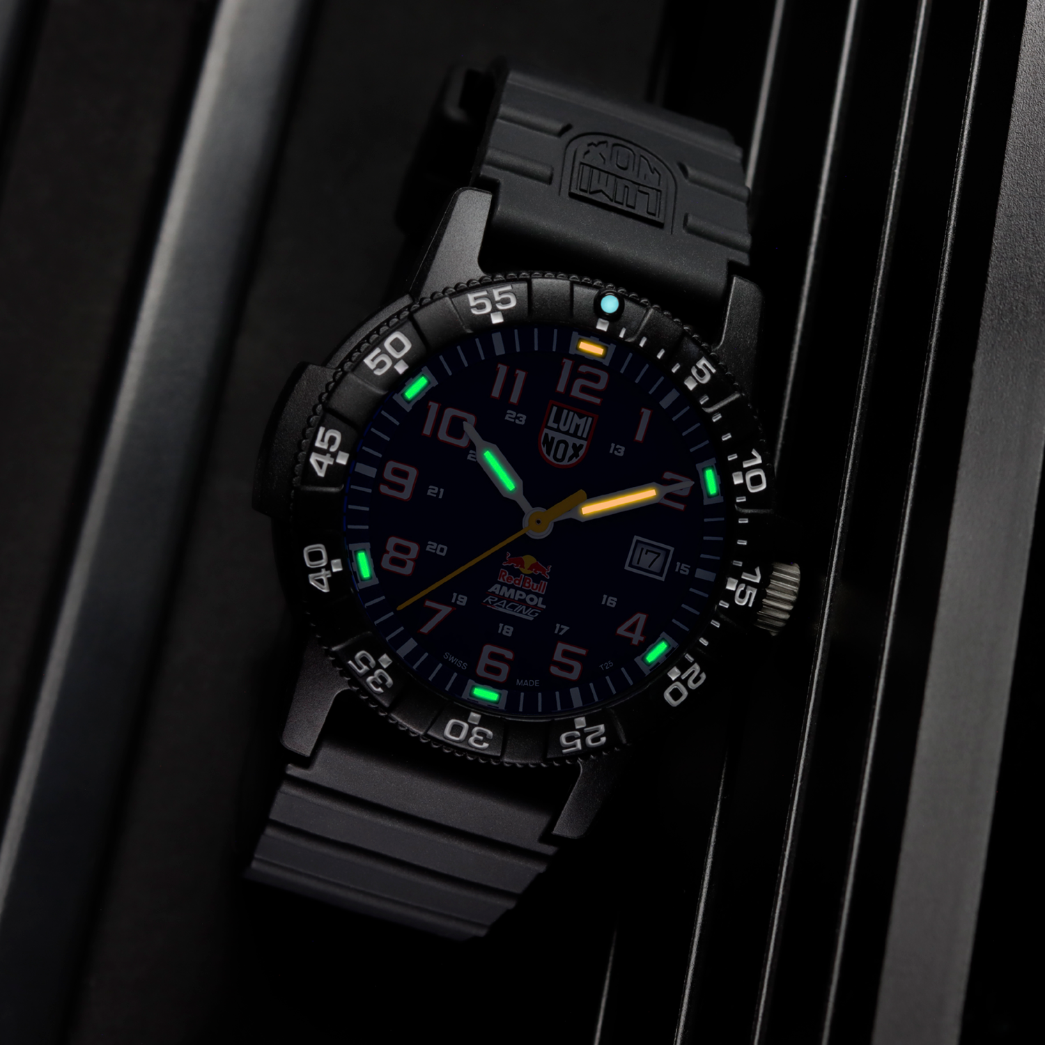 Luminox Red Bull Blue Dial Black Rubber Strap Watch XS.0321.ARB