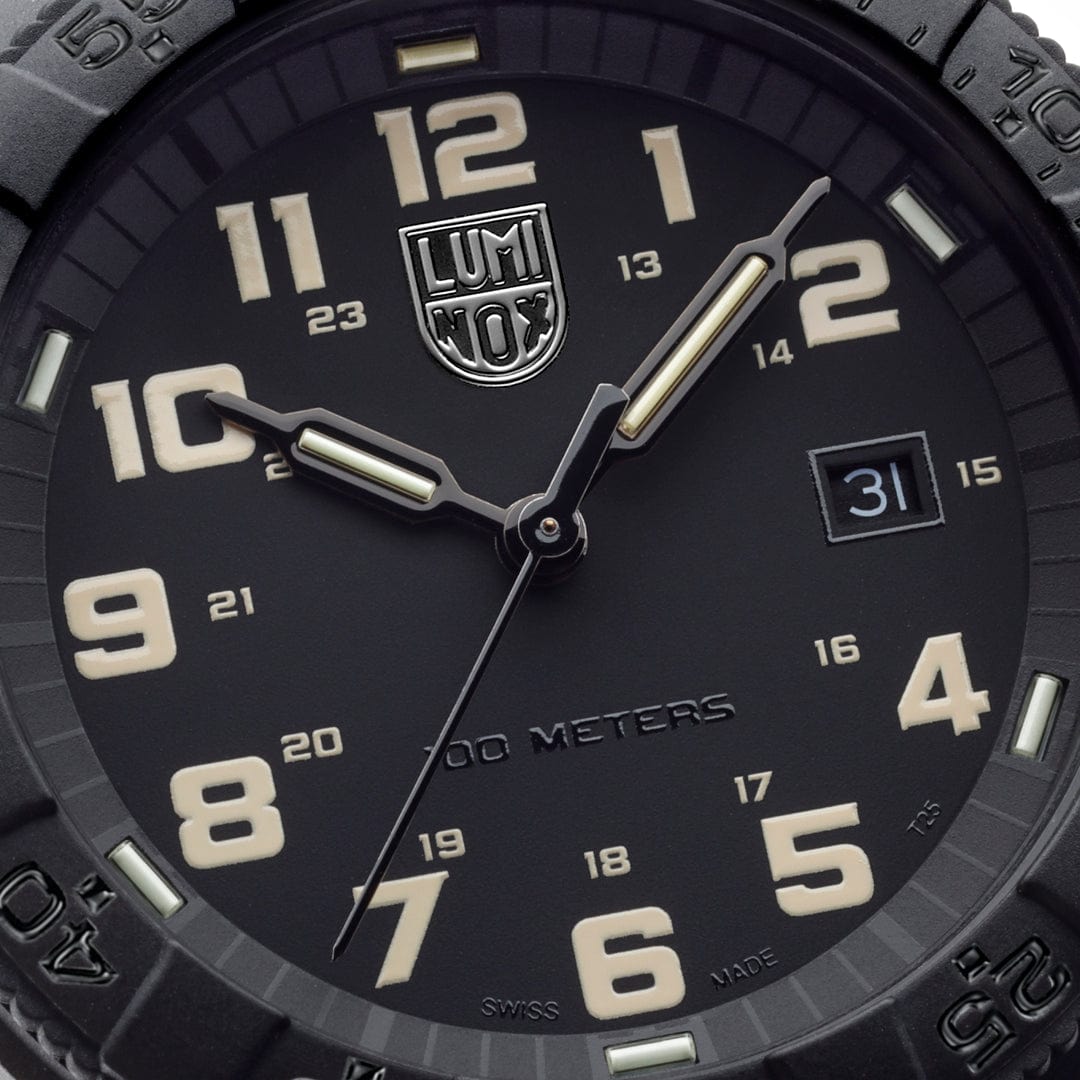 Luminox Leatherback Sea Turtle Giant Outdoor Black Leather Watch XS.0330