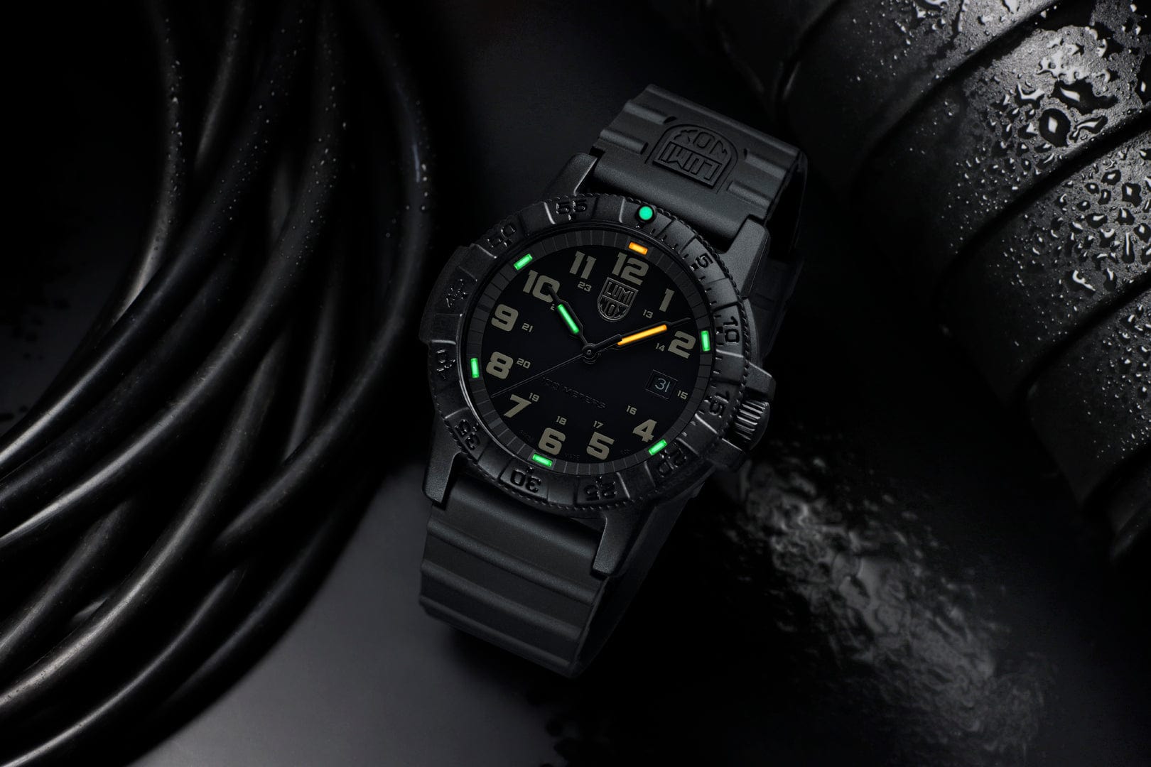 Luminox Leatherback Sea Turtle Giant Outdoor Black Leather Watch XS.0330