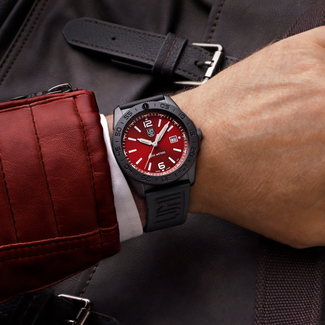 Luminox Pacific Diver Red Dial Black Steel 44mm Watch - XS.3135.B