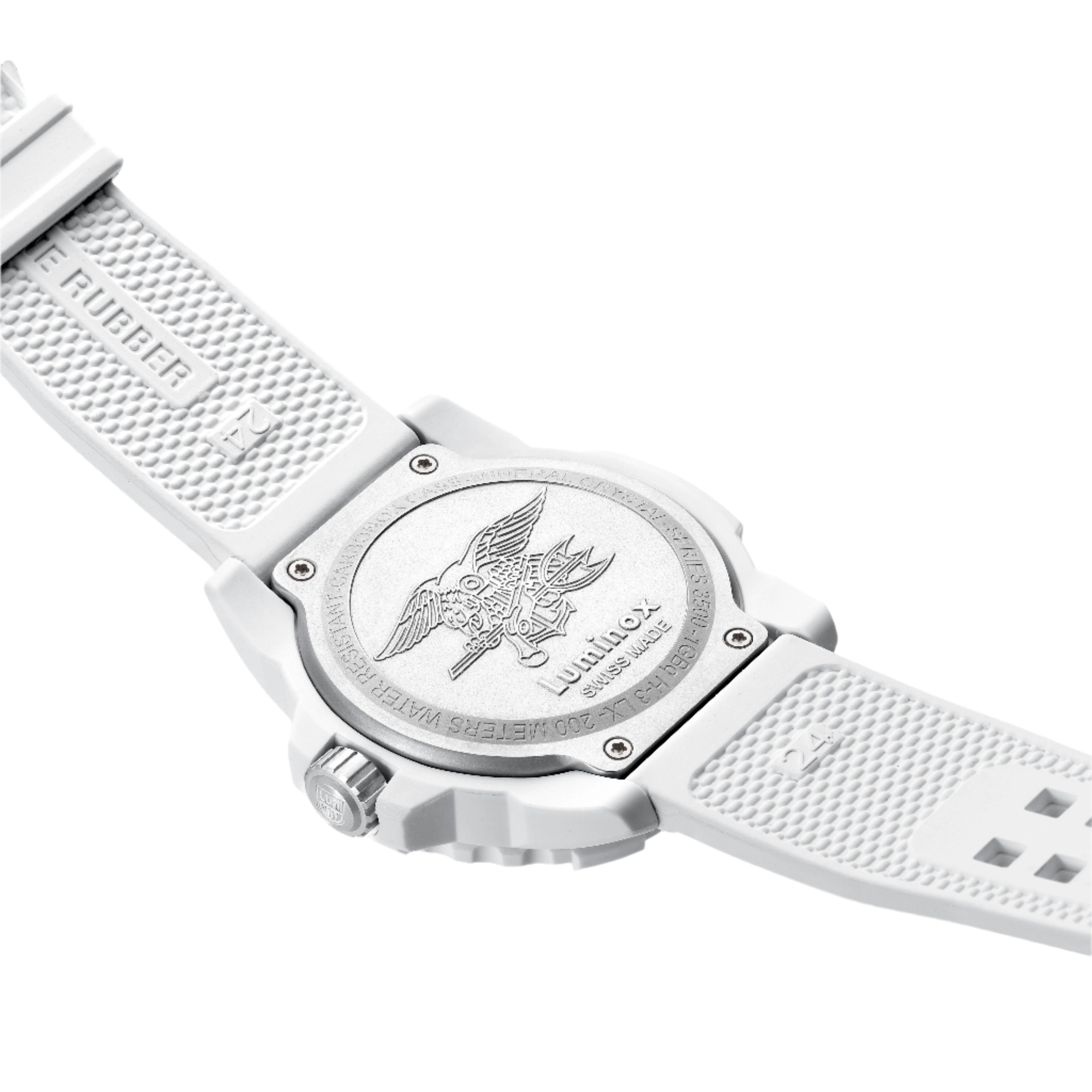 Luminox Navy Seal Arctic White Rubber Band Watch XS.3507.WB
