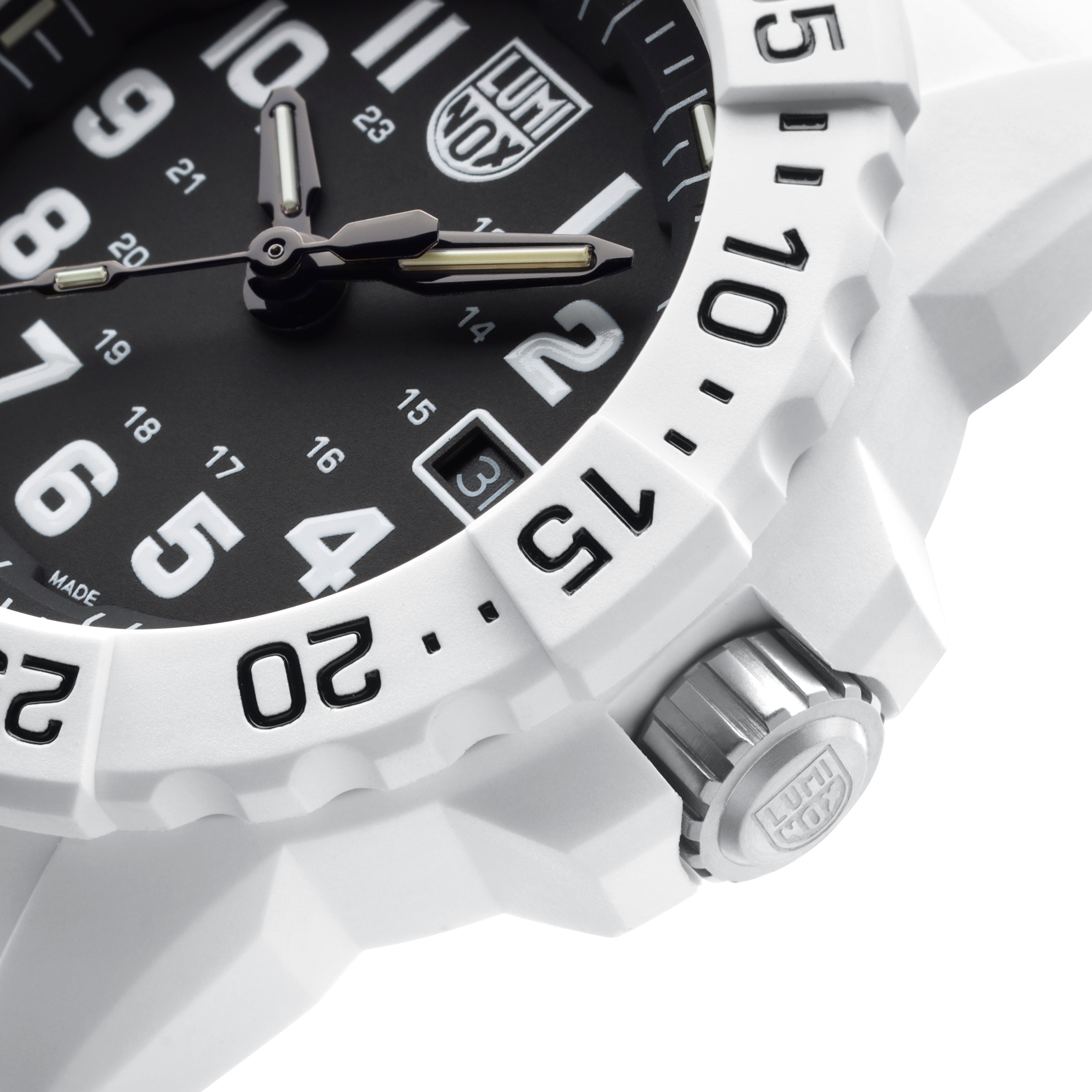 Luminox Navy Seal Arctic White Rubber Band Watch XS.3507.WB