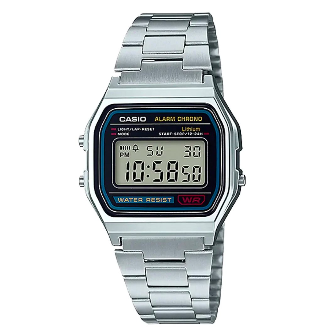 Casio Digital Vintage Stainless Steel Watch A158WA-1A