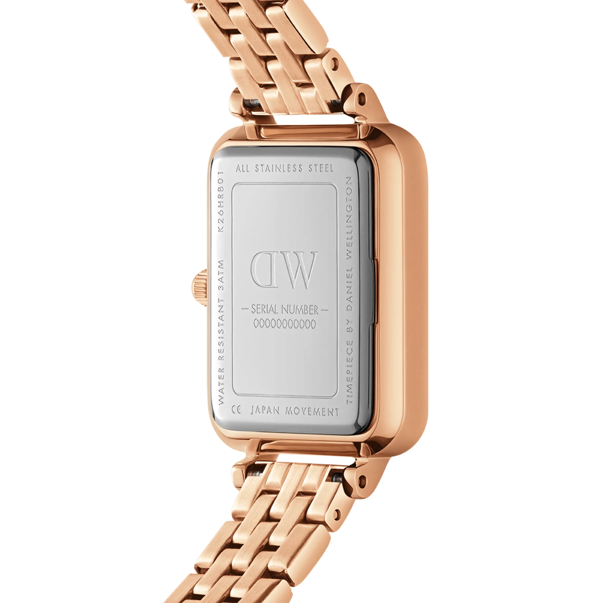 Daniel Wellington Quadro 20X26mm Bezel 5-Link White Dial Watch DW00100672