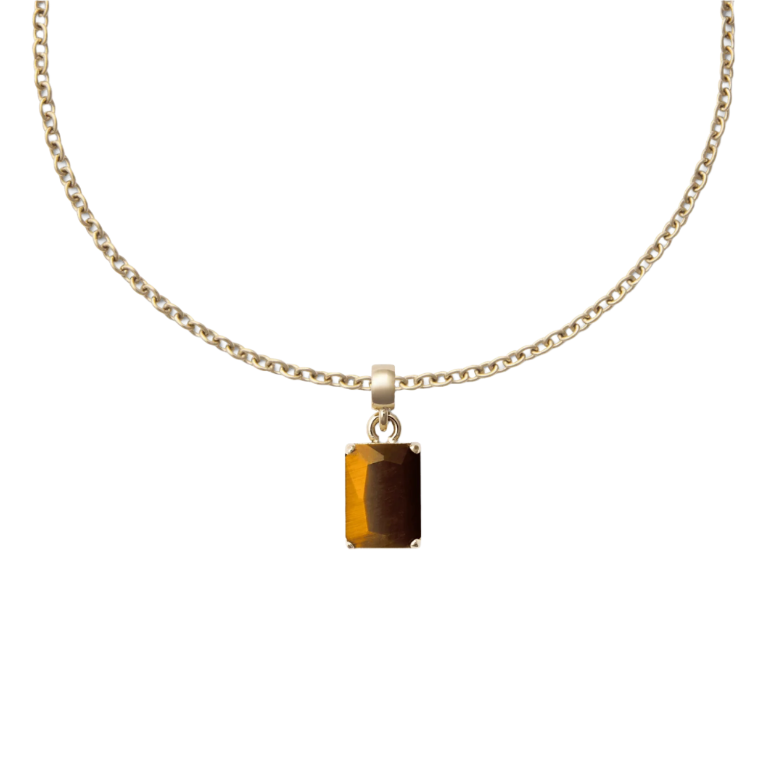 Daniel Wellington Tiger eye Octagon Gold Charm DW00401469
