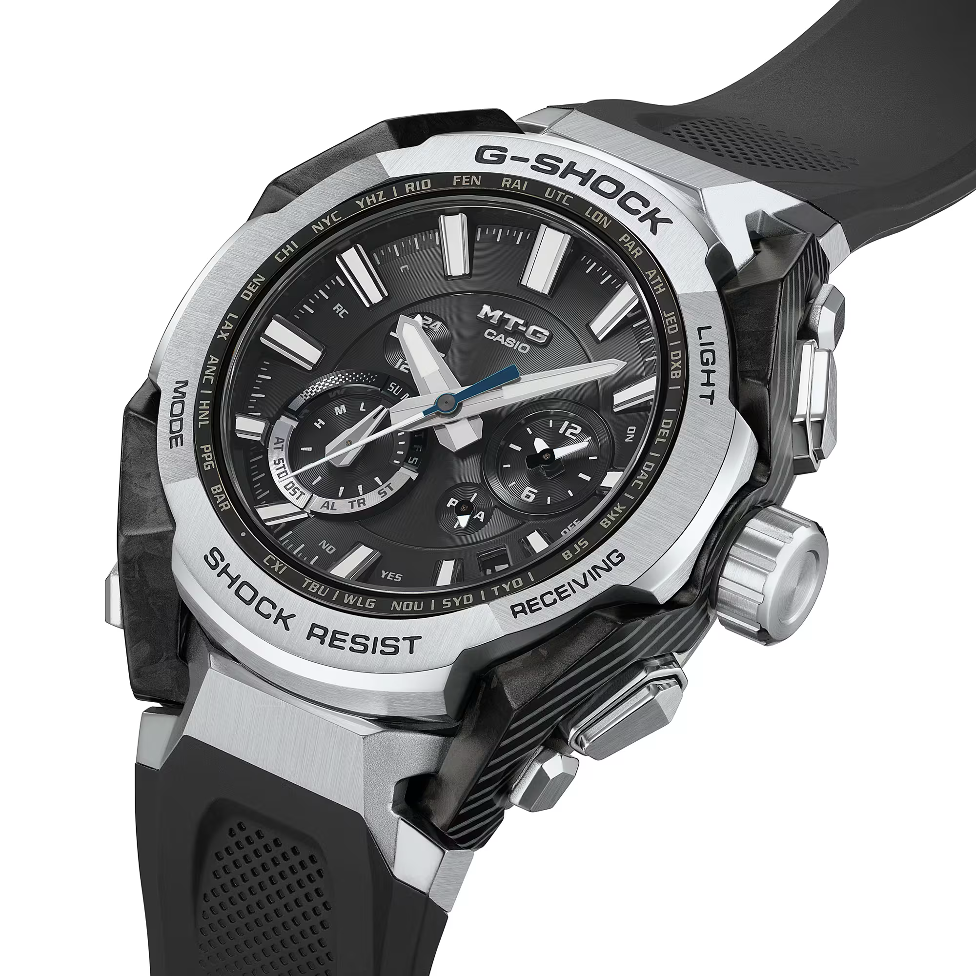 G-Shock MTG Ana Carbon Black Dial and Rubber Band Hybrid Bluetooth® Connectivity MTGB4000-1A