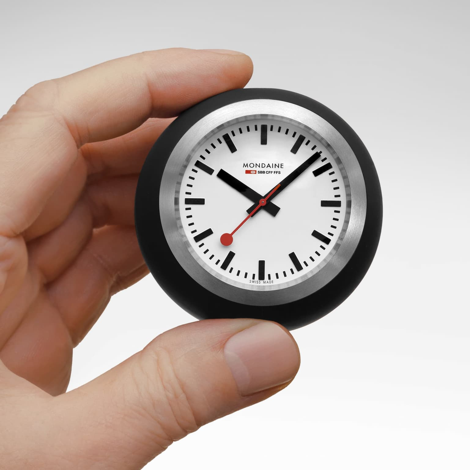 Mondaine Official Swiss Railways Globe Clock 6cm Red A660.30335.16SBP