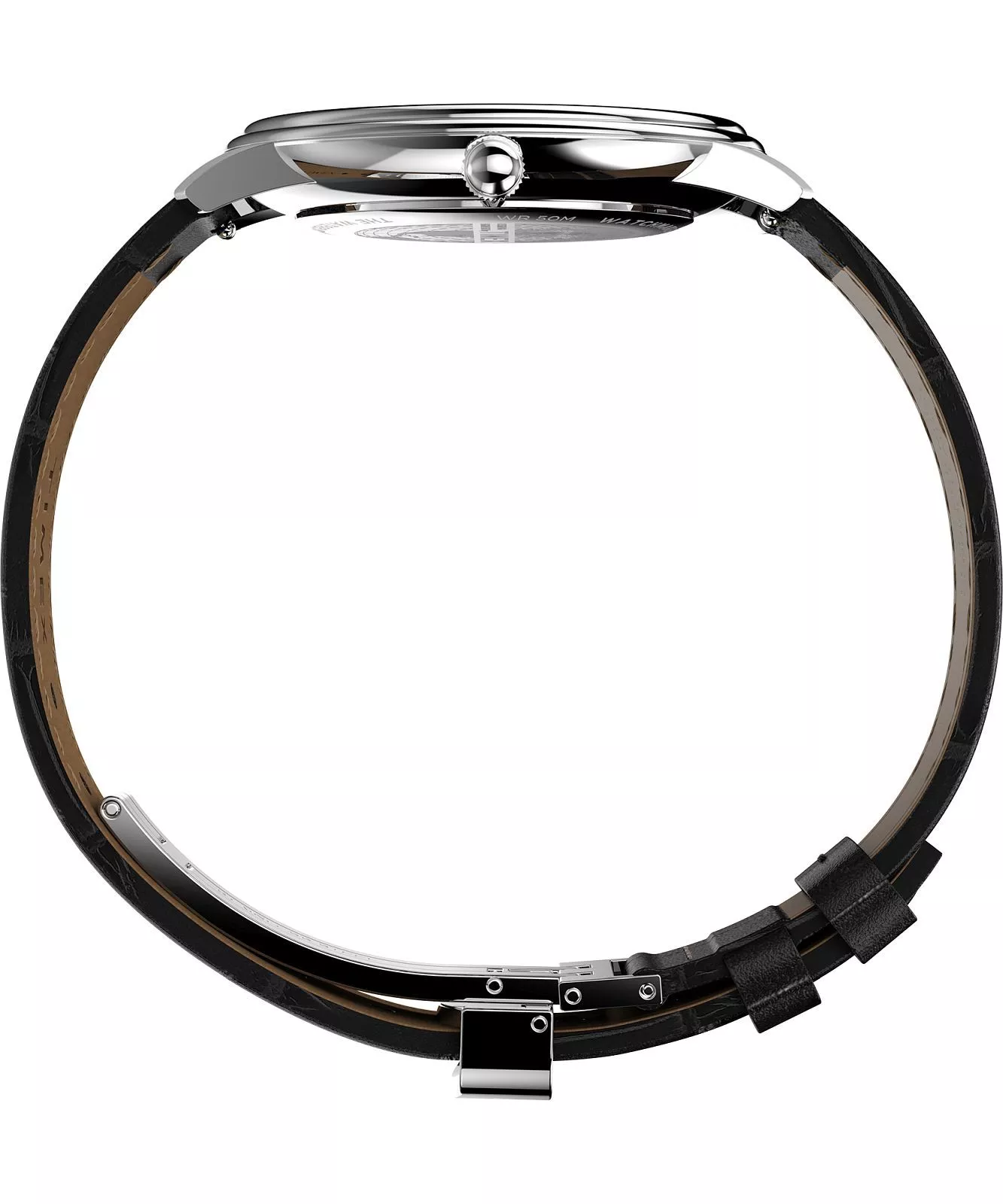 Timex Waterbury Metropolitan Sub-Second 39mm Black Leather Band and Dial Watch TW2Y23200