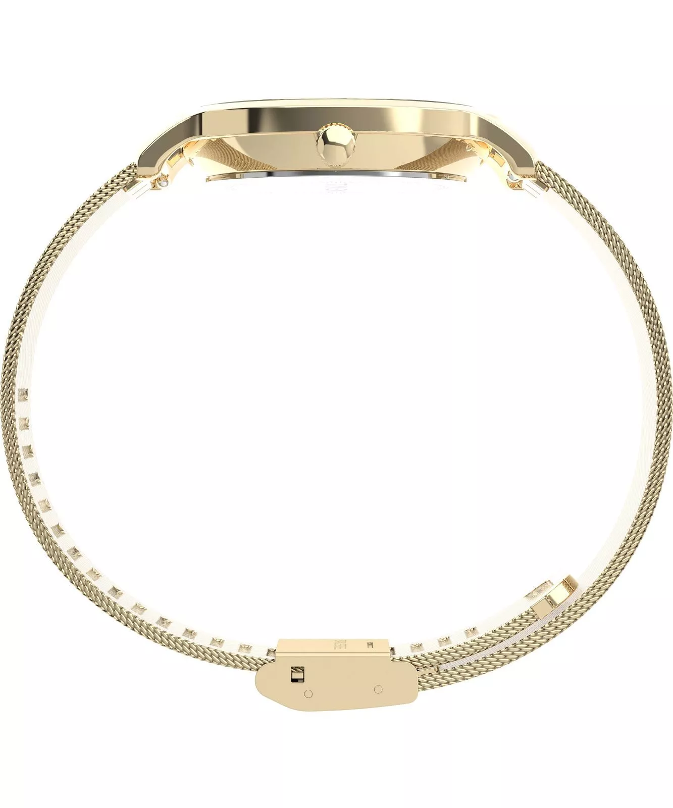 Timex Transcend 34mm White Dial Gold Stainless Steel Silver Dial Watch TW2Y10300