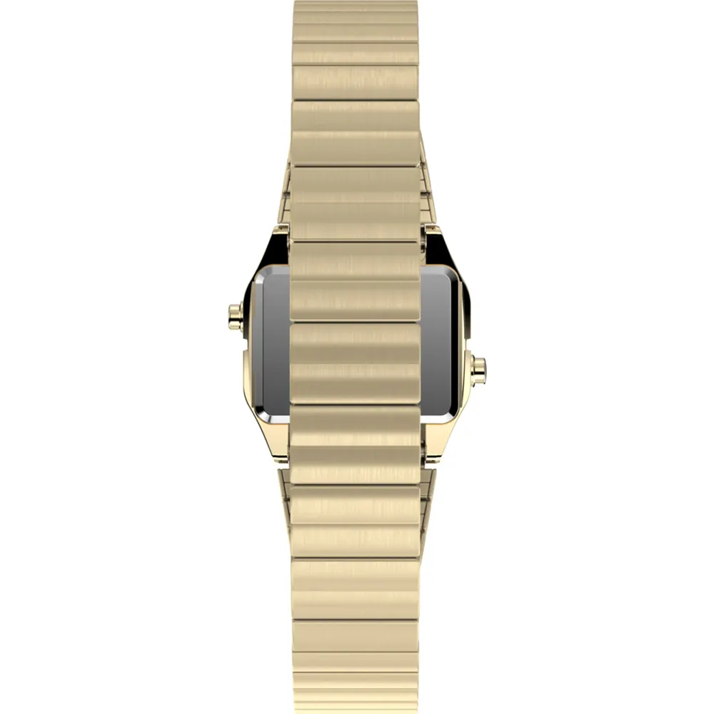 Timex T80 Digital Gold Stainless Steel Teeny Tiny Watch TW2Y46600