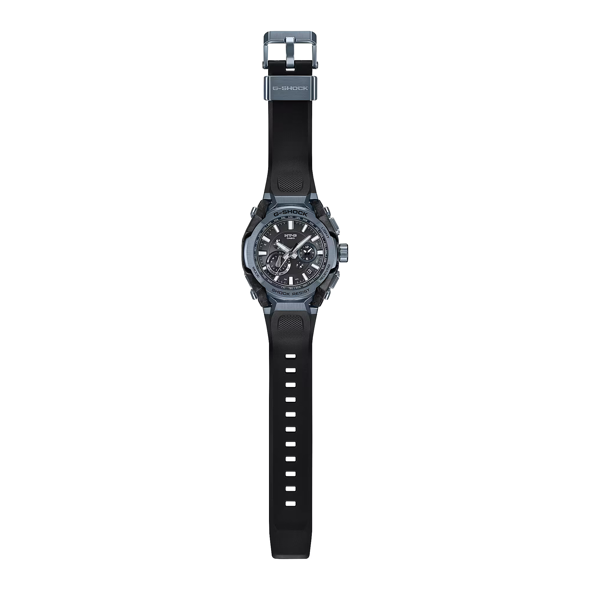 G-Shock MTG Ana Carbon Light Blue Case Rubber Band Hybrid Bluetooth® Connectivity MTGB4000B-1A2
