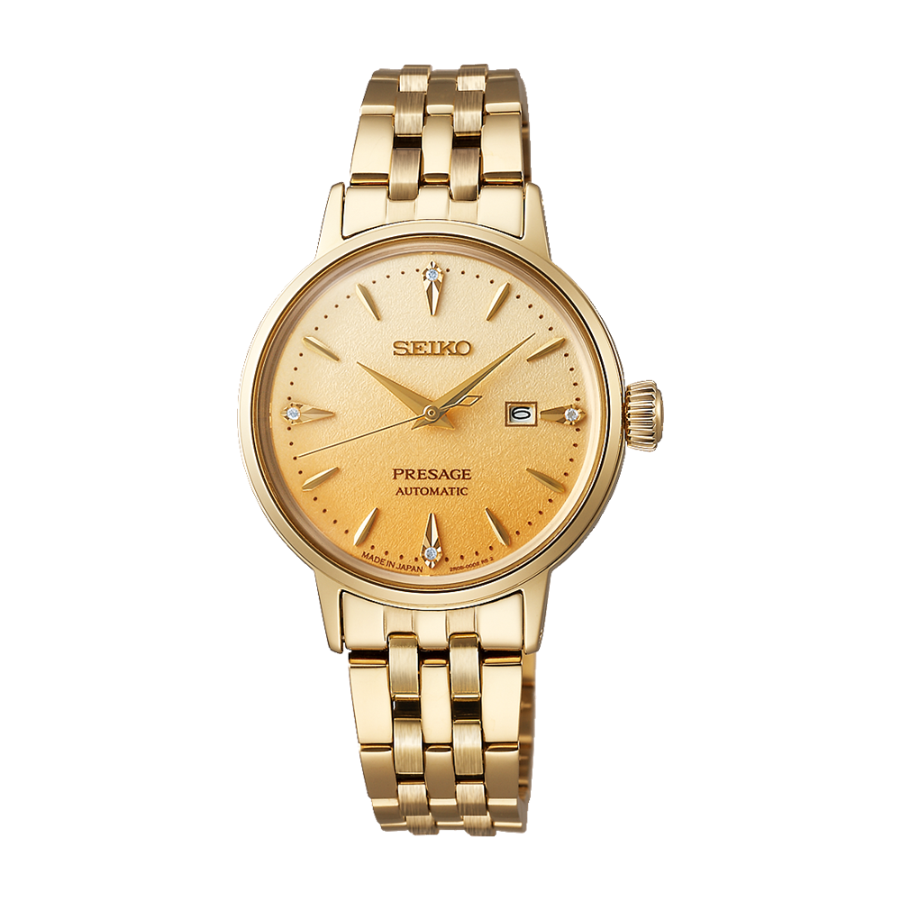 Seiko Presage Cocktail Time 'Eggnog' Gold Ombre Dial Watch