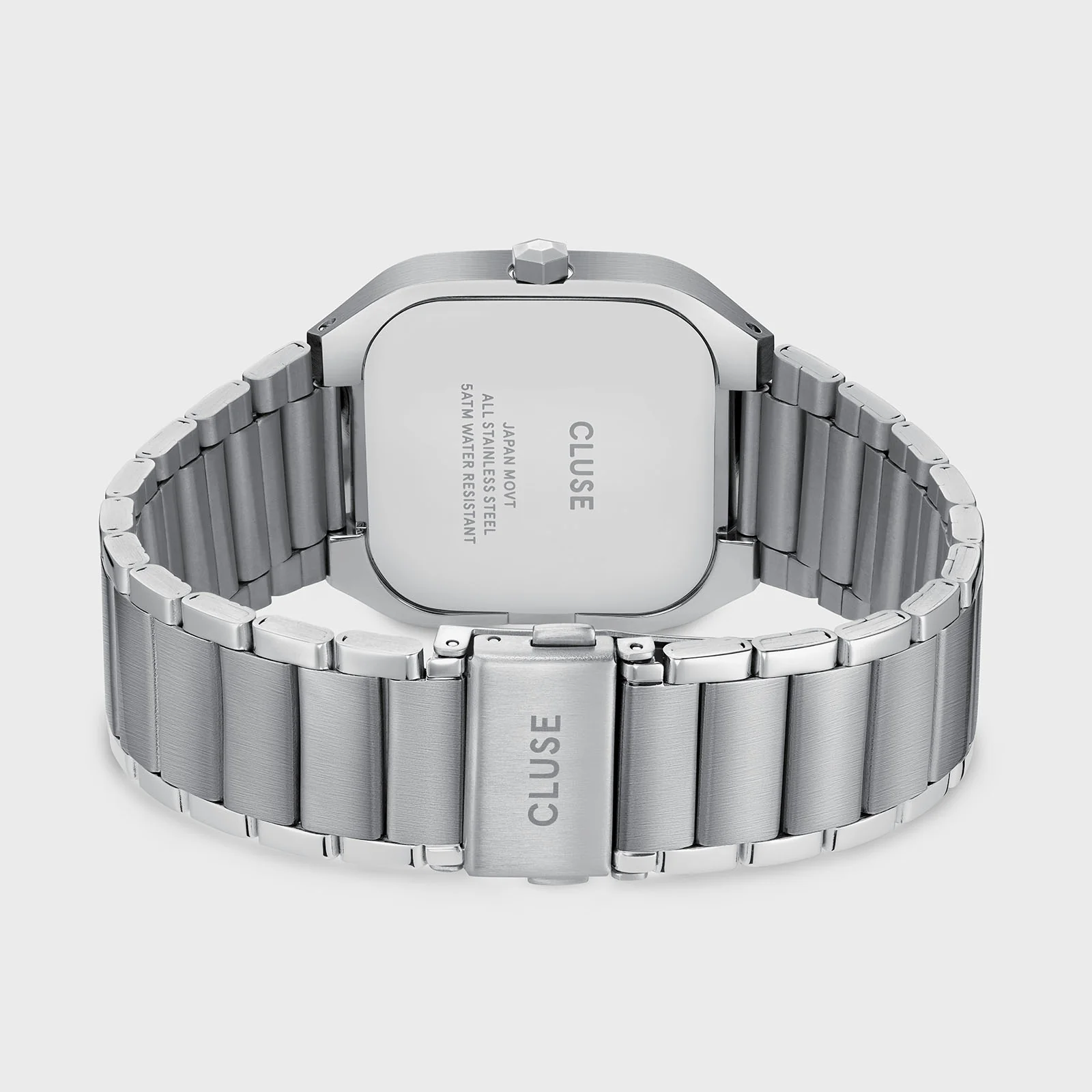 CLUSE Quadrus Square Blue Dial Stainless Steel Link Watch CW25701