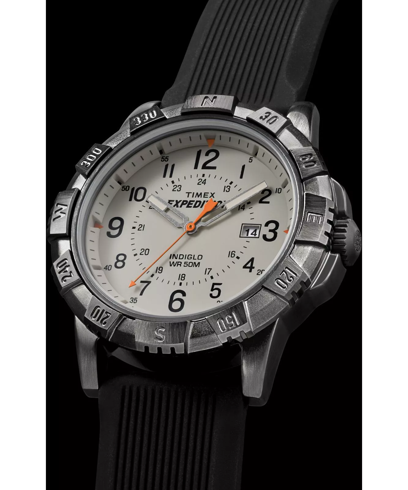 Timex Expedition North Beige Dial Black Band with Indiglo TW4B32200