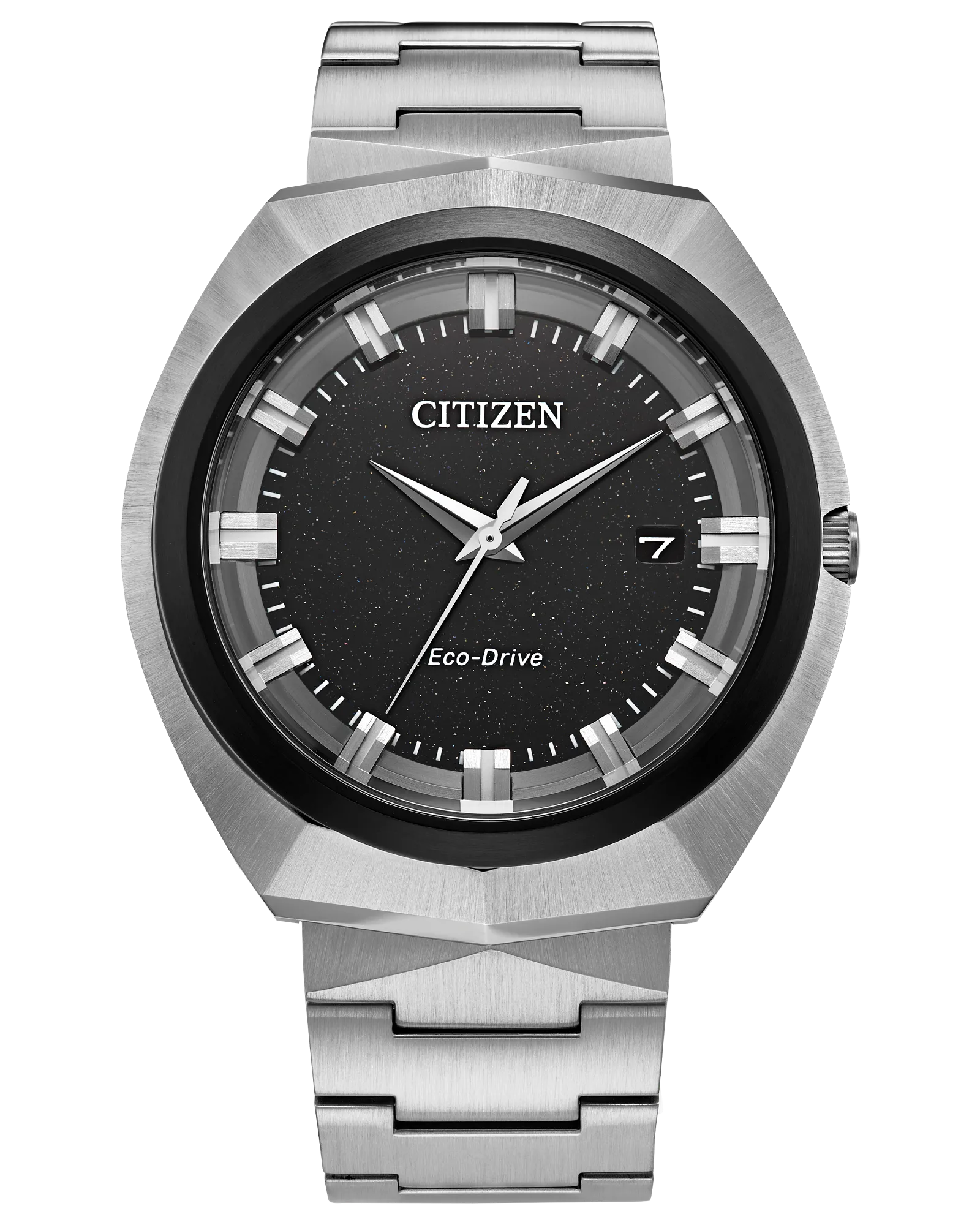 Citizen Eco-Drive Silver Stainless Steel Watch Starry Sky Dial BN1014-