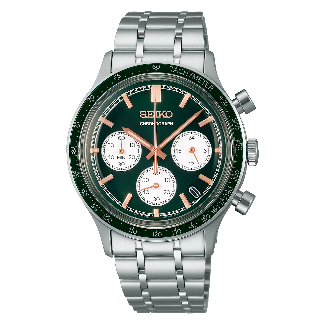 Seiko Chronograph Men's Green Dial Watch SSB481P