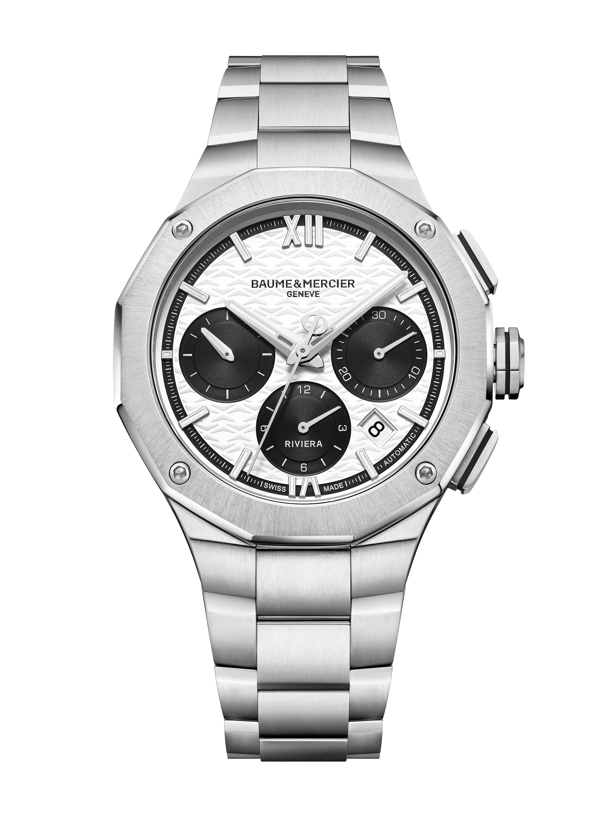 Baume & Mercier Stainless Steel "Panda" Chronograph Riviera 43mm M0A10827