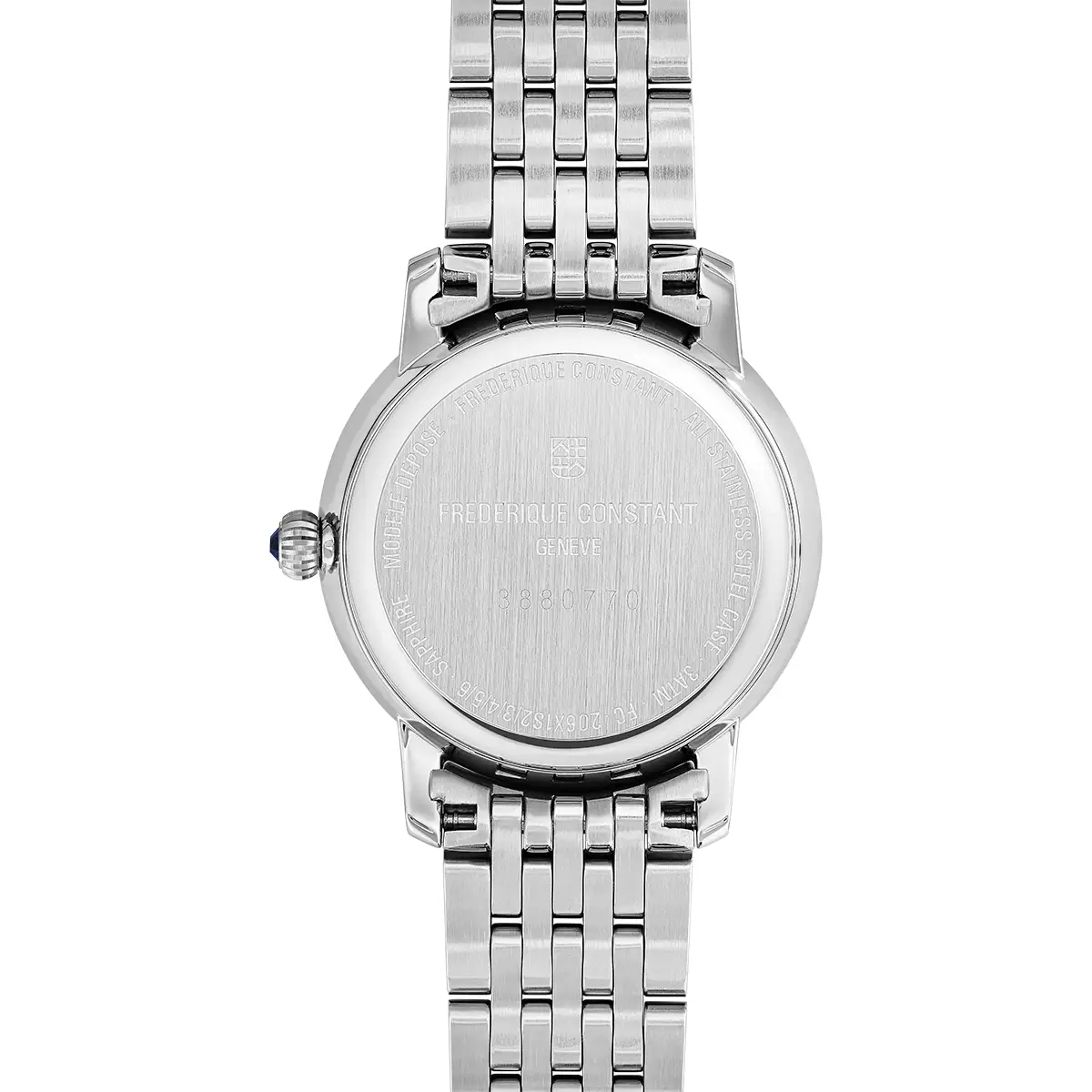 Frederique Constant Slimline Ladies Moonphase Black Mother Of Pearl FC-206MPBD1S6B