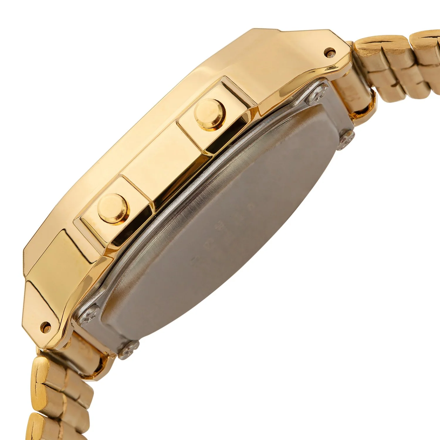 Casio Digital Alarm Chrono Gold Stainless Steel Unisex Watch A168WG-9W