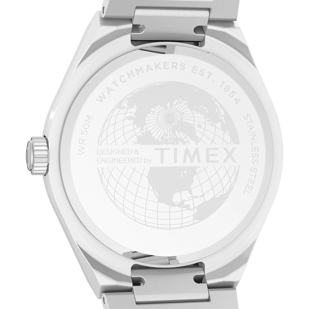 Timex Q Continental Stainless Steel Band Blue dial Quartz TW2Y25100