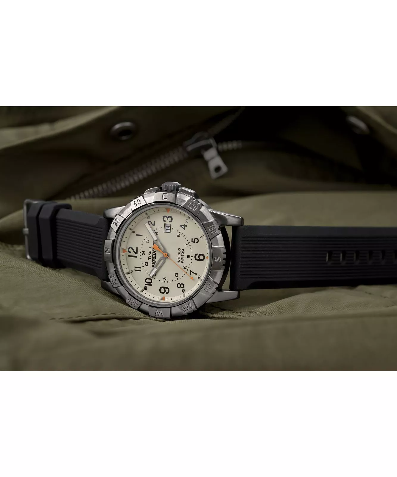 Timex Expedition North Beige Dial Black Band with Indiglo TW4B32200