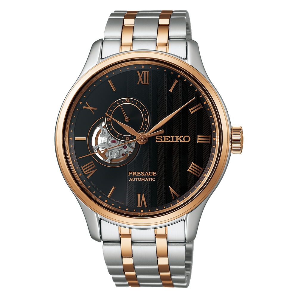 SEIKO PRESAGE 自動巻き ブラウン Seiko Presage Brown Dial Two Tone Automatic Watch 41mm