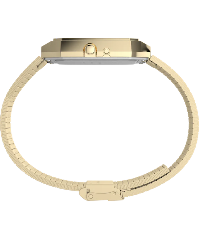 Q Timex® 1982 Ana-Digi Reissue 33mm Gold Stainless Steel Bracelet Watch TW2Y06000
