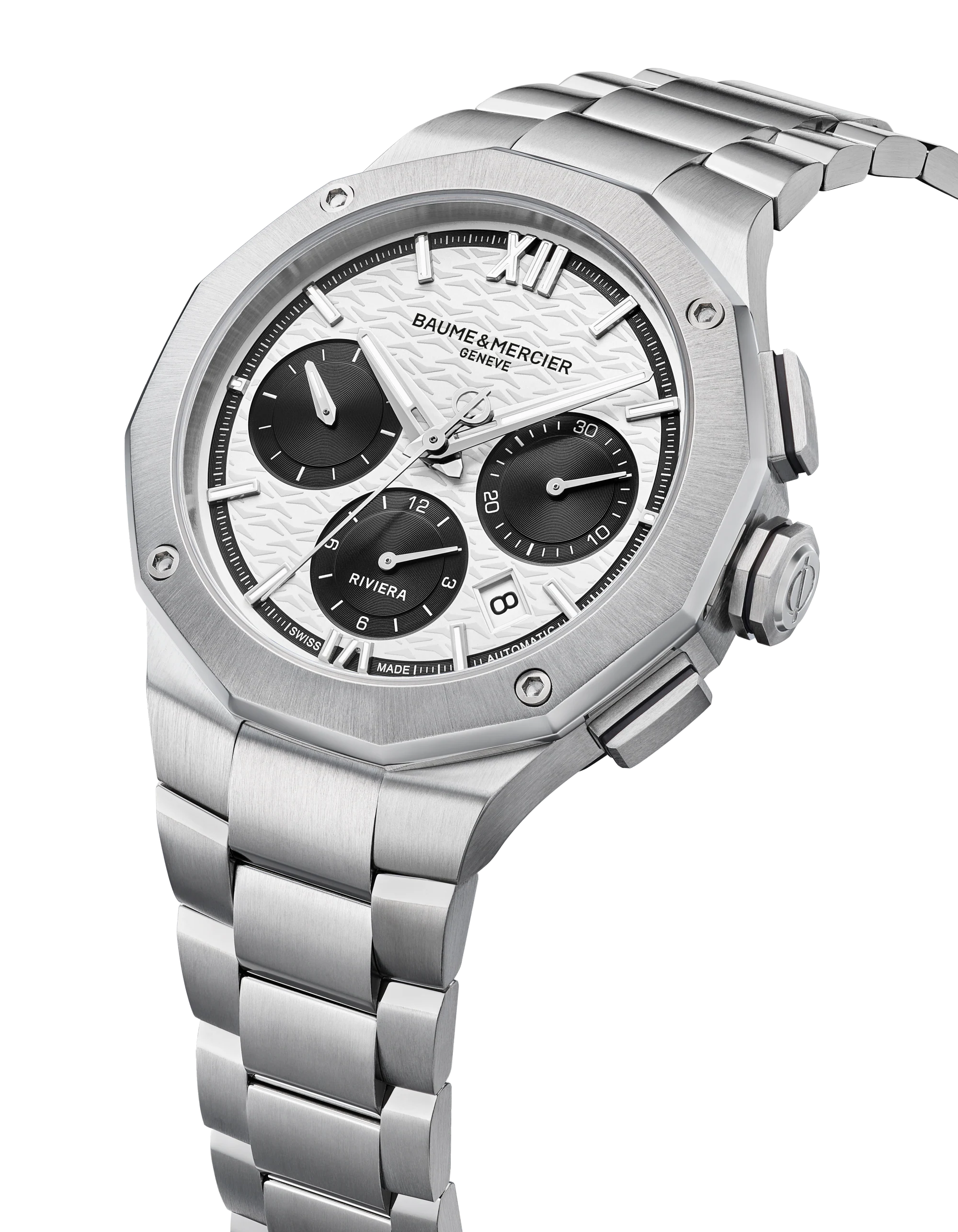Baume & Mercier Stainless Steel "Panda" Chronograph Riviera 43mm M0A10827
