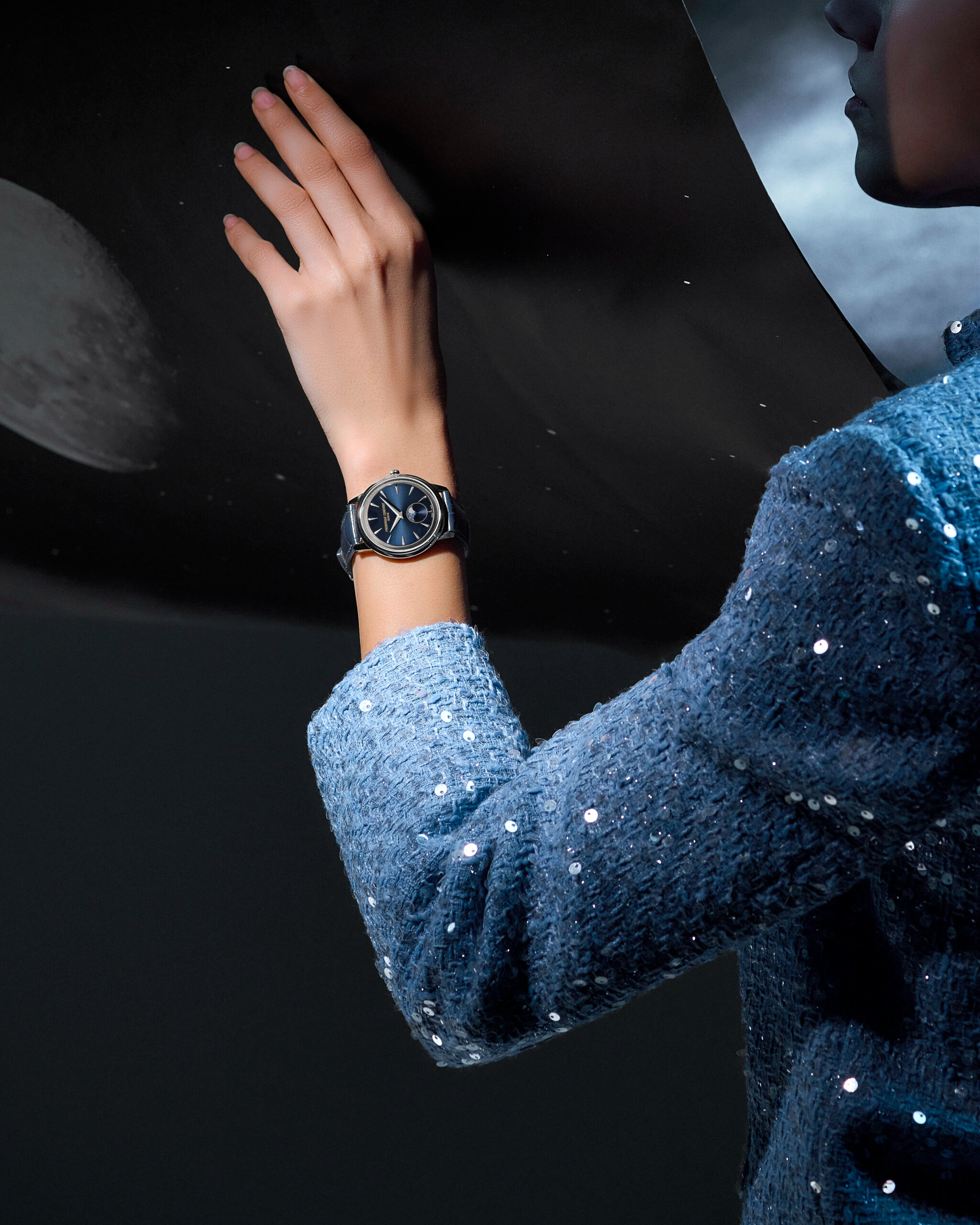 Frederique Constant Classics Moneta Moonphase Blue FC-206N3S6