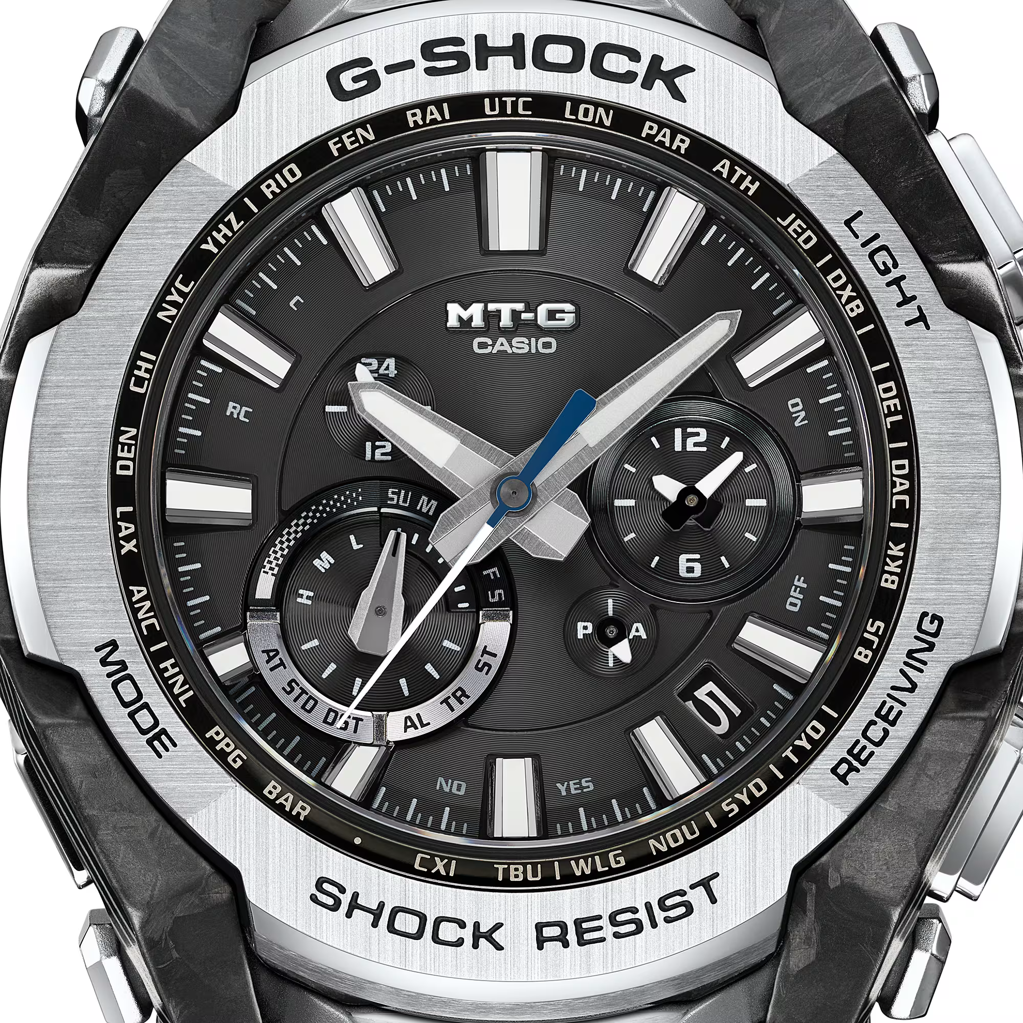 G-Shock MTG Ana Carbon Black Dial and Rubber Band Hybrid Bluetooth® Connectivity MTGB4000-1A