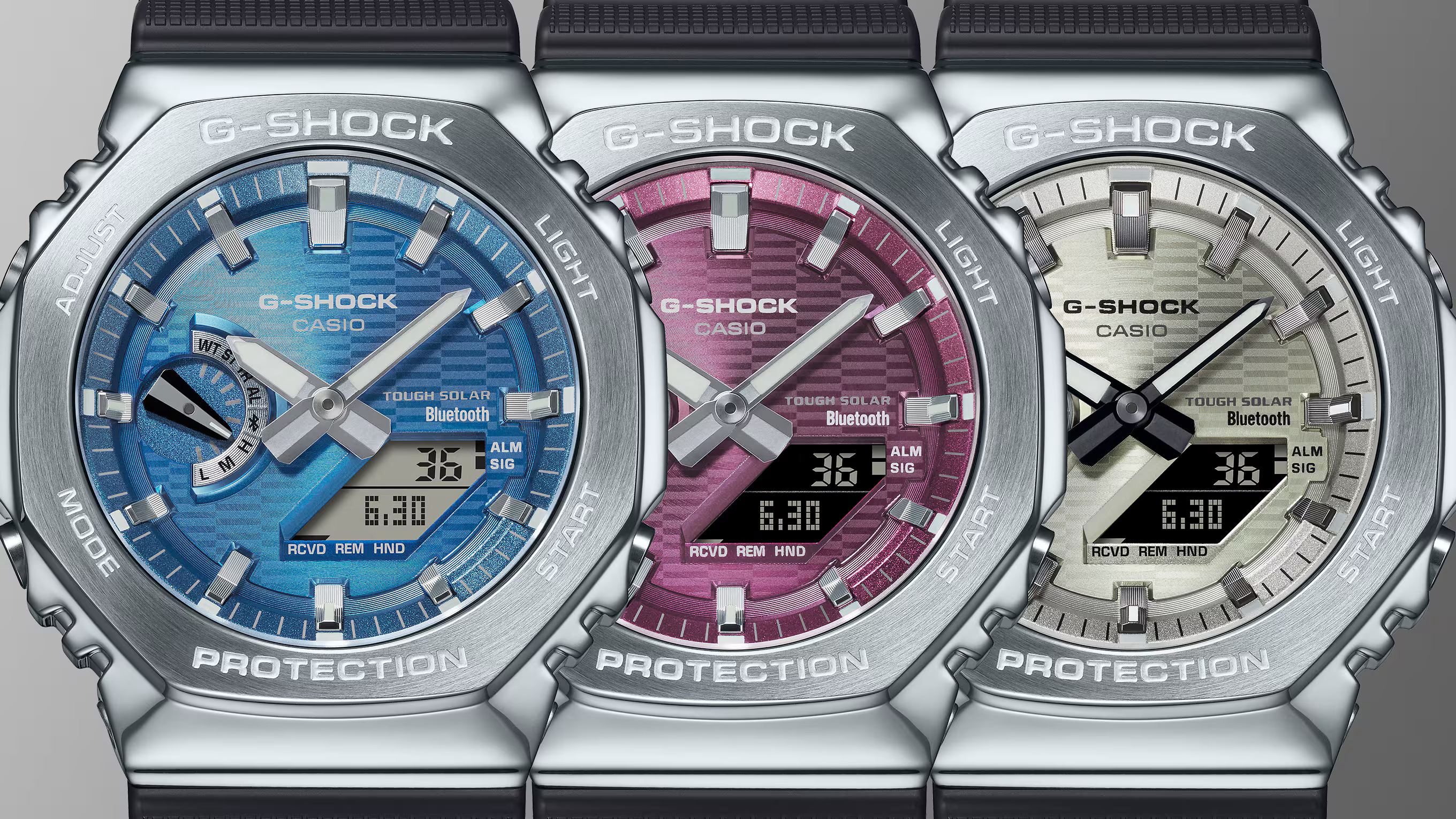 G-Shock Solar Power Burgundy Dial Black Resin Band Watch GBM2100A-4B