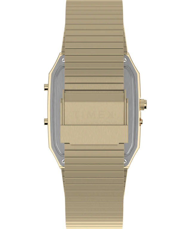 Q Timex® 1982 Ana-Digi Reissue 33mm Gold Stainless Steel Bracelet Watch TW2Y06000