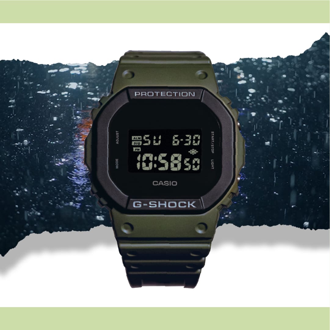 G-Shock Square Camo Green Watch DW5610UU-3D