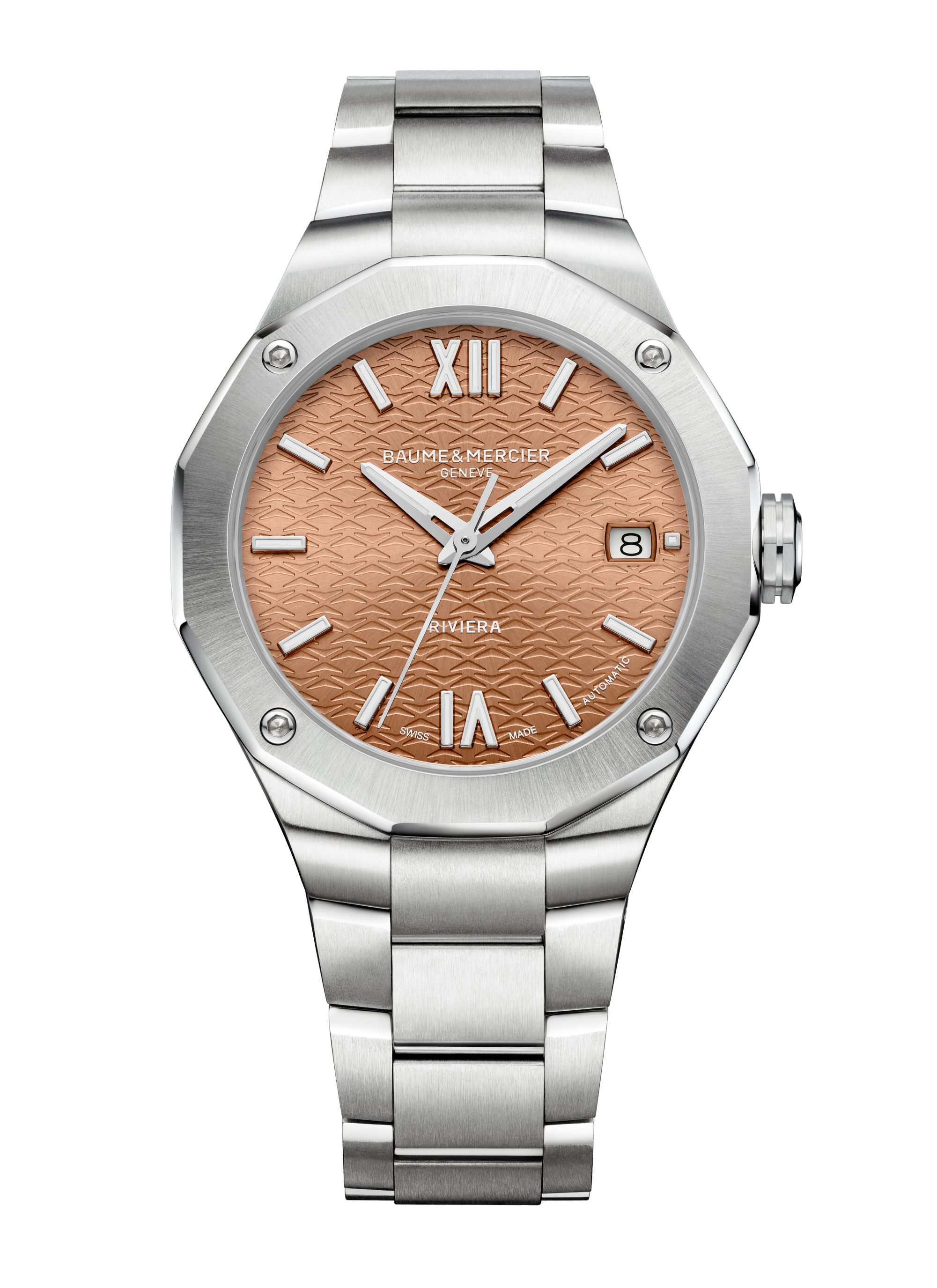 Baume Mercier Riviera 36mm Automatic Women's Watch with Terracotta D
