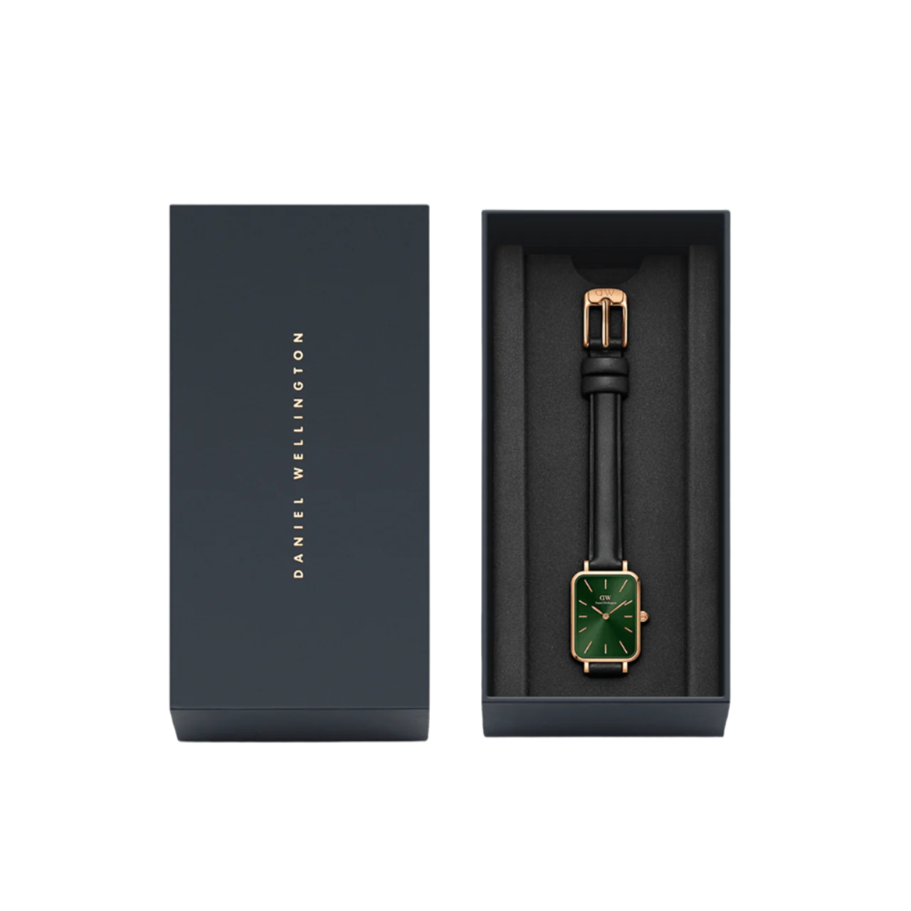 Daniel Wellington Quadro Pressed Sheffield Black Leather Watch DW00100446