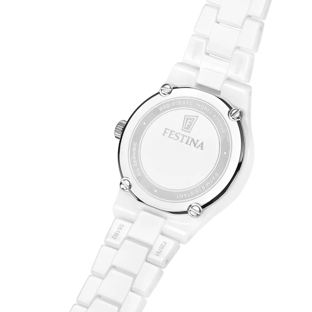 Festina White Dial White Ceramic Women's Watch F20751/1