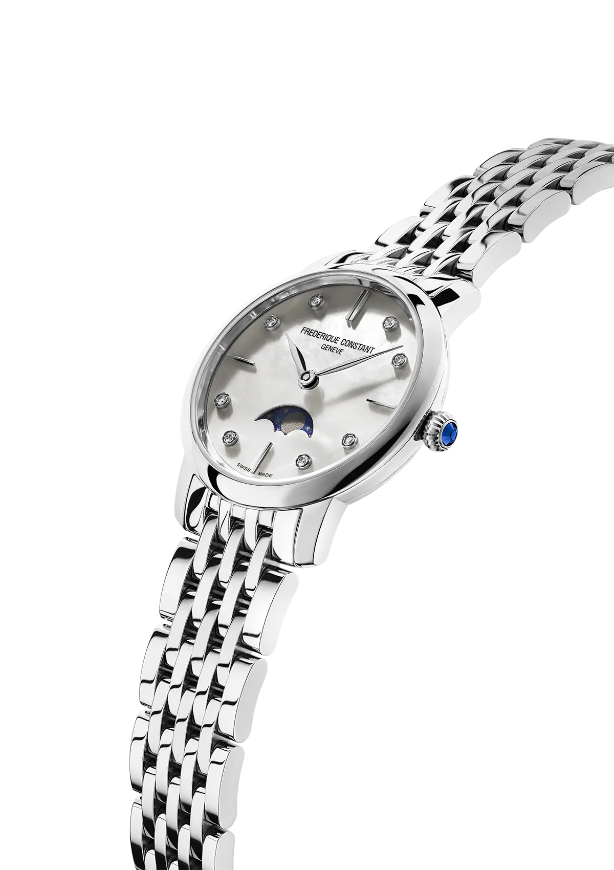 Frederique Constant Slimline Ladies Moonphase FC-206MPWD1S6B