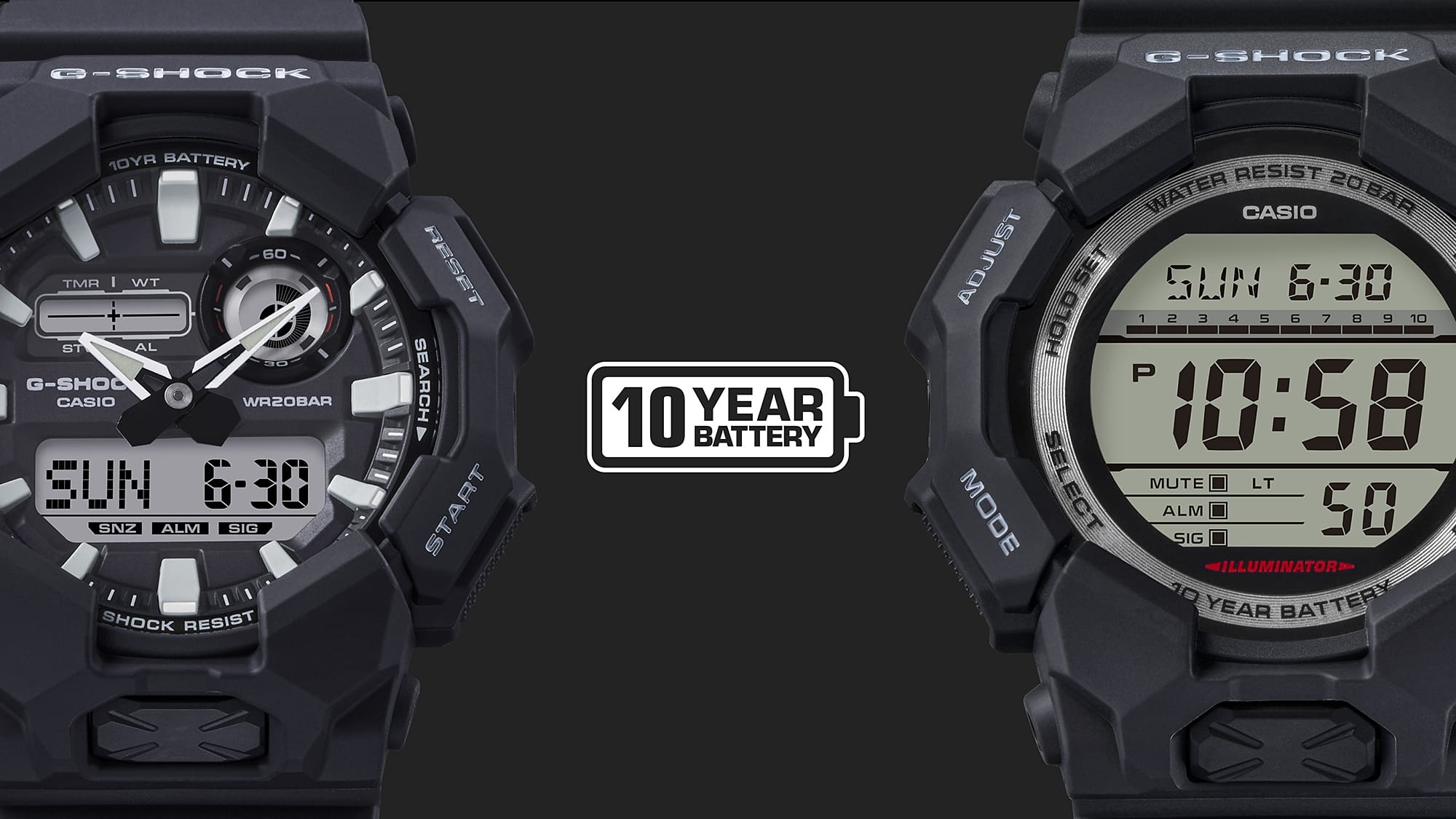 G-Shock Digital Green Resin Band Watch GD010-3D