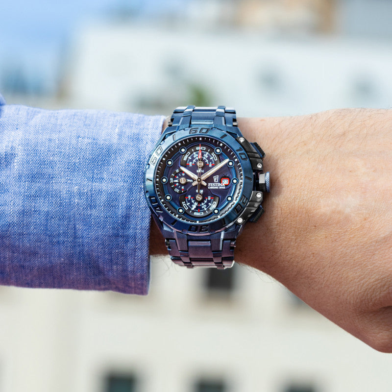Festina Special Edition Blue Dial Stainless Steel Men's Watch