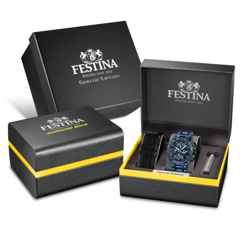 Festina Special Edition Blue Dial Stainless Steel Men's Watch