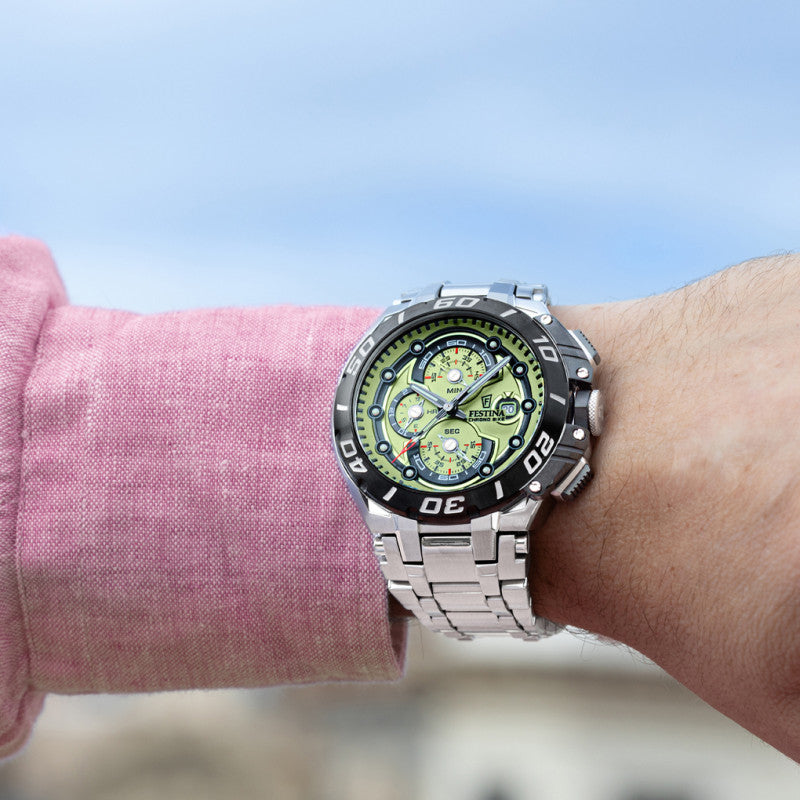 Festina ChronoBike Green Dial Stainless Steel Men's Watch F20754/3