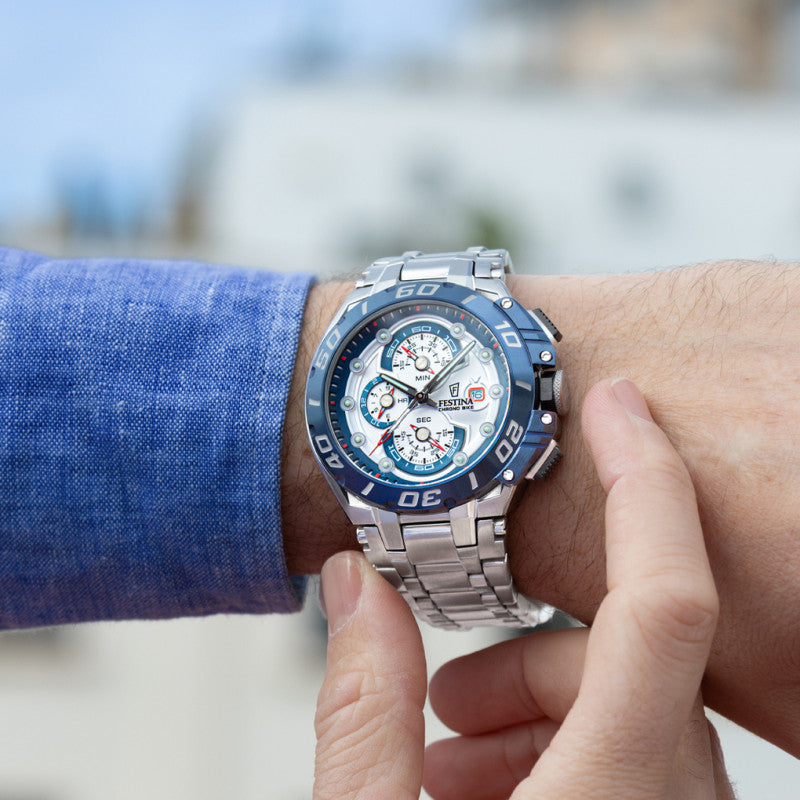 Festina ChronoBike White Dial Stainless Steel Men's Watch F20754/1