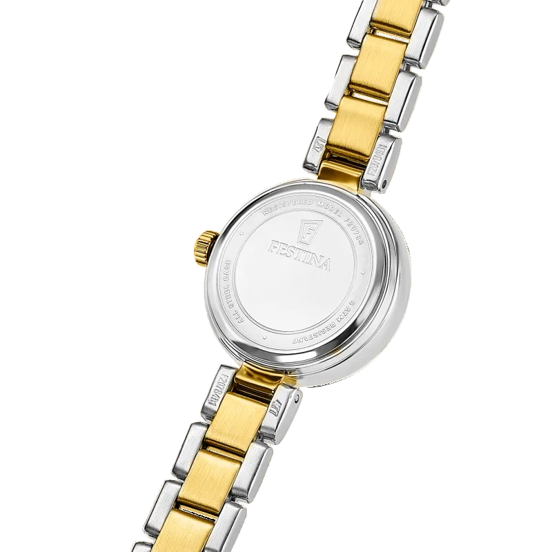 Festina Mademoiselle Gold Dial Two Tone Stainless Steel Women's Watch F20785/2