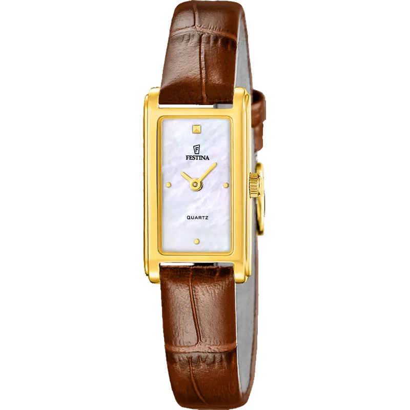 Festina Multicolour Dial Brown Leather Strap Women's Watch F20770/2