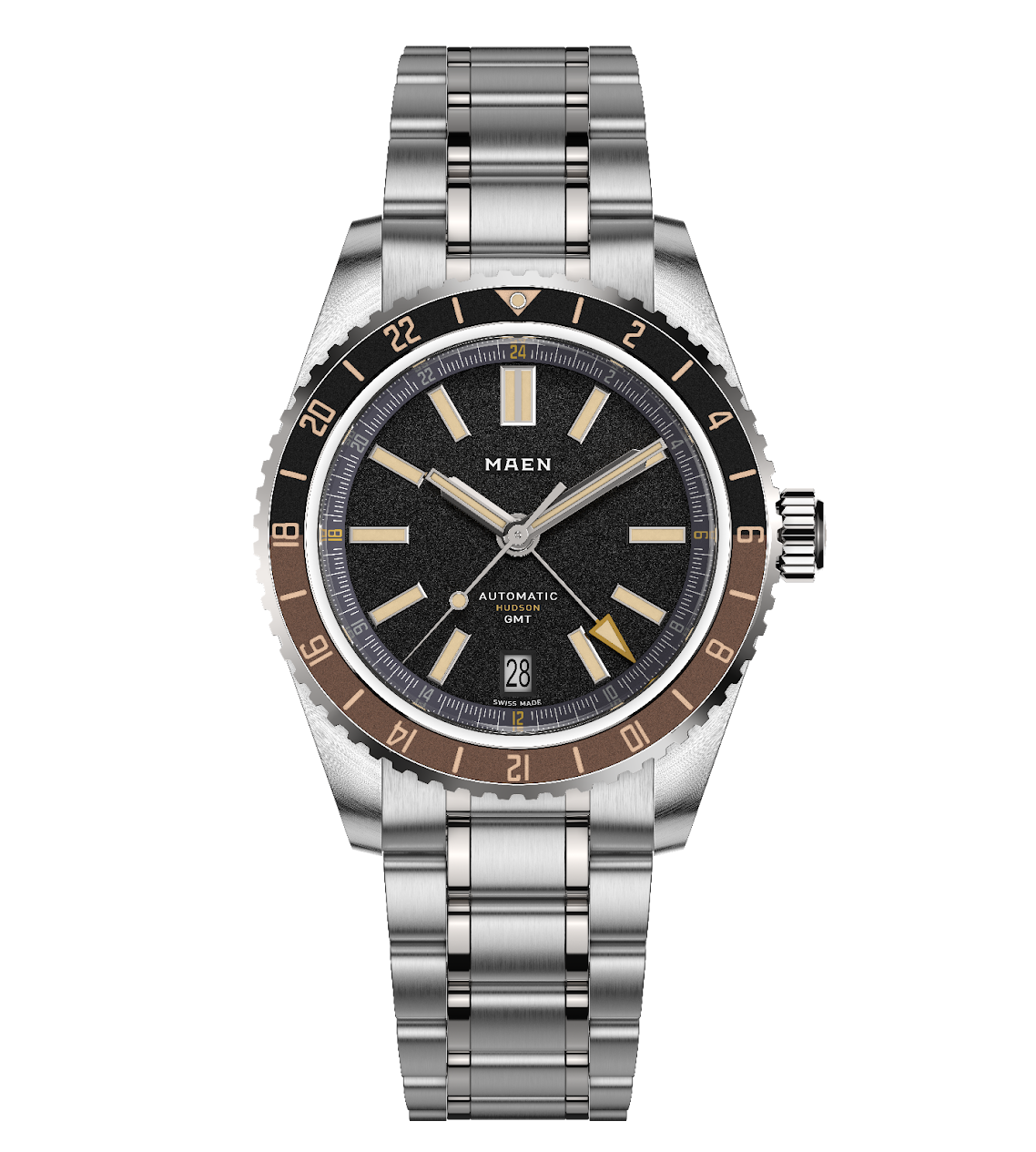 MAEN Hudson 38 GMT MKII Brown Dial Automatic Watch M1.3.3